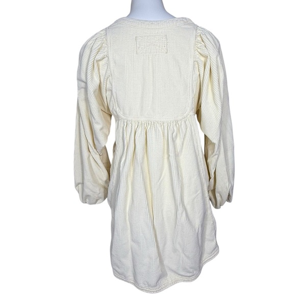 We the free corduroy tunic top dress size XS off white cream - Picture 3 of 4